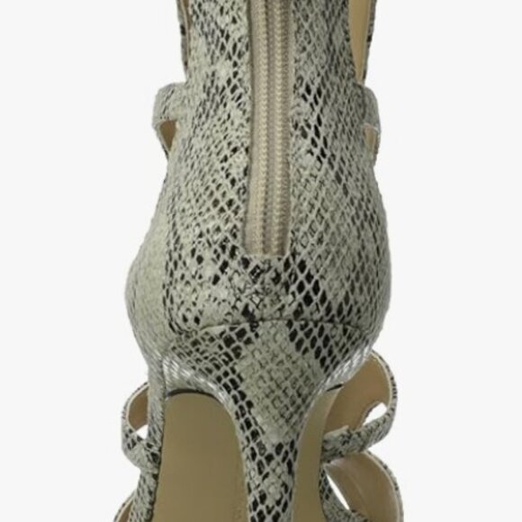 BCBG Generation "Duchess" Snakeskin heeled sandal with back zip, NWOT, sz 9 - Picture 6 of 12